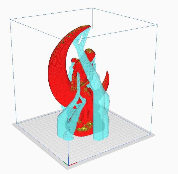 Estátua Mulher Sentada na Lua (Ficheiro STL)