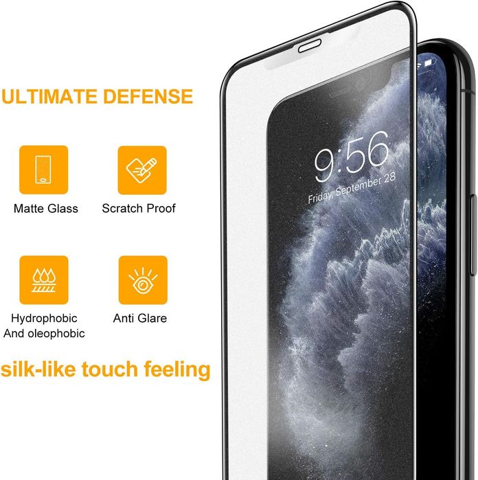 Szkło Hartowane Matowa Folia Ochronna do iPhone 11 Pro Max/XS Max