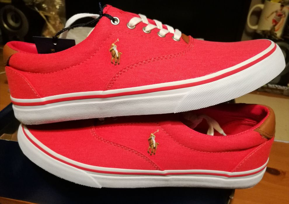 Nowe Buty Polo Ralph Lauren - Thorton roz 42 czerwone - UNIKAT