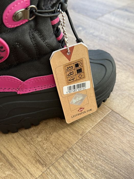 Śniegowce Ocieplane Dziewczęce I Buty Dziecięce Lee Cooper Rozmiar 32 - 18 cm • Szybka Wysyłka!