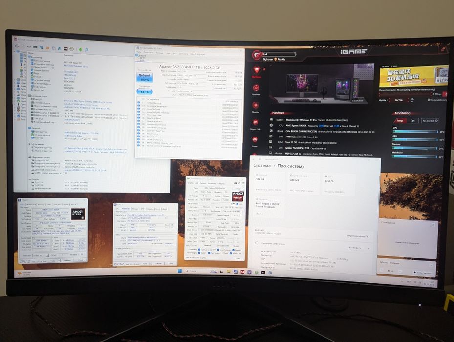ТОП Комп'ютер Ryzen 5 9600X | DDR5 32GB 6000Mhz | M.2 SSD 1TB | White