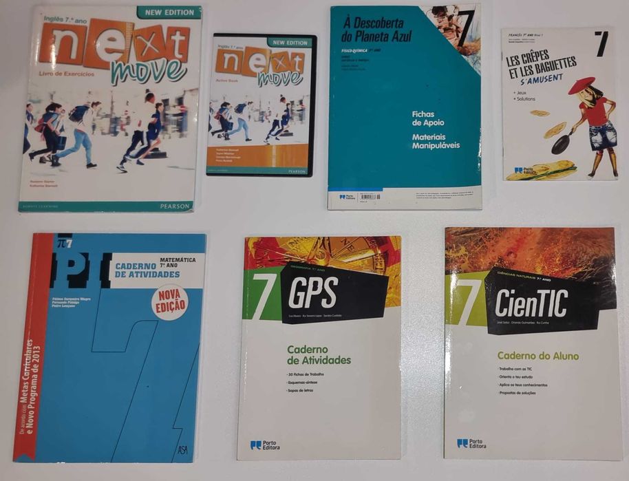 Livros Manuais Cadernos de exercícios e atividades - 7º Ano