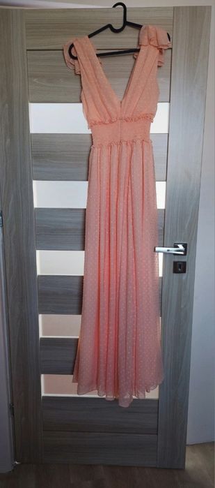 Długa sukienka wieczorowa ślubna boho lou nanotti