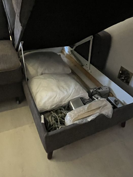 Sofá de 3 lugares com chaise long