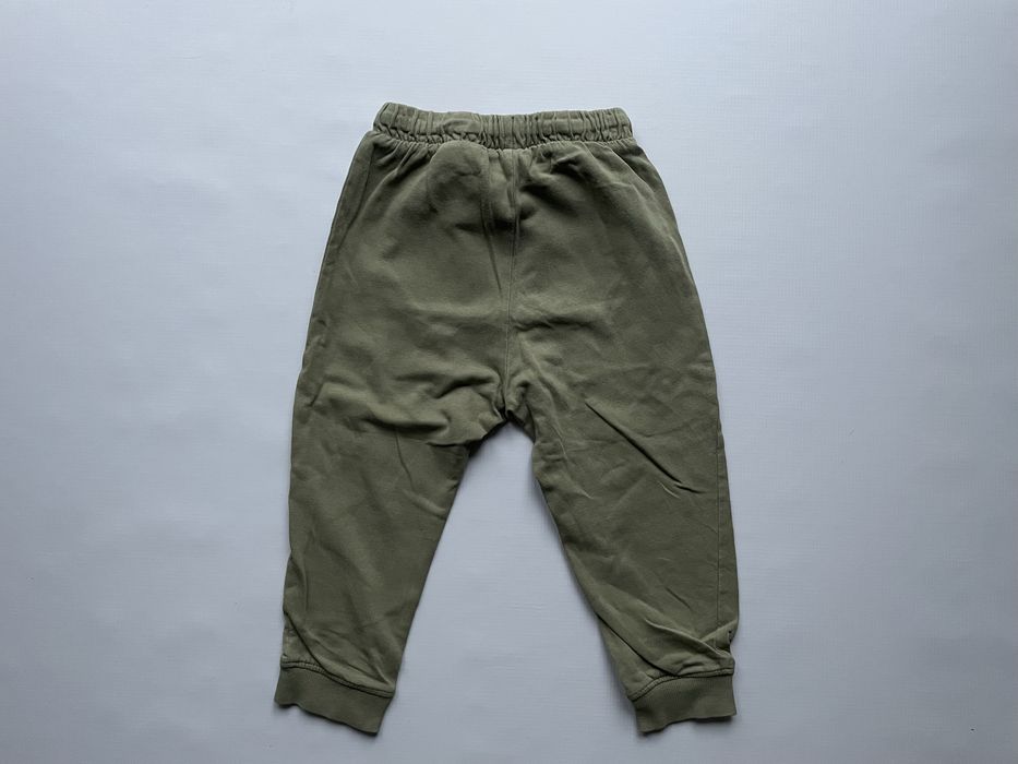 Spodnie dresowe H&M 92 cm khaki stan dobry