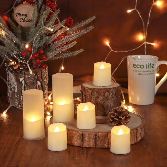 Świeczki LED typu tealight z timerem, pilot zdalnego sterowania 6 szt