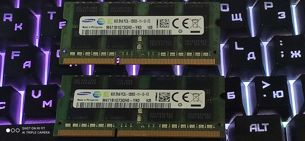 Пам'ять ДДР3 DDR3L 16GB 16ГБ 1600 8ГБ+8gb PC3L-12800S-11-13-F3 ноутбук