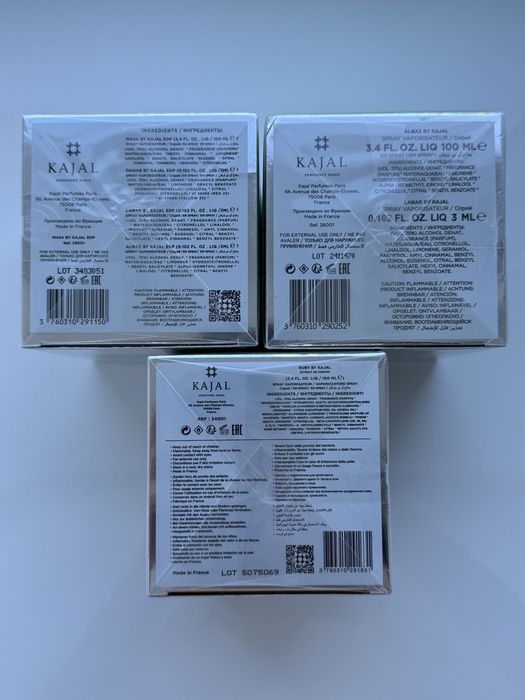 Духи, парфюм Kajal Masa, Ruby, Almaz 100 ml. Каджал Маса, Руби, Алмаз