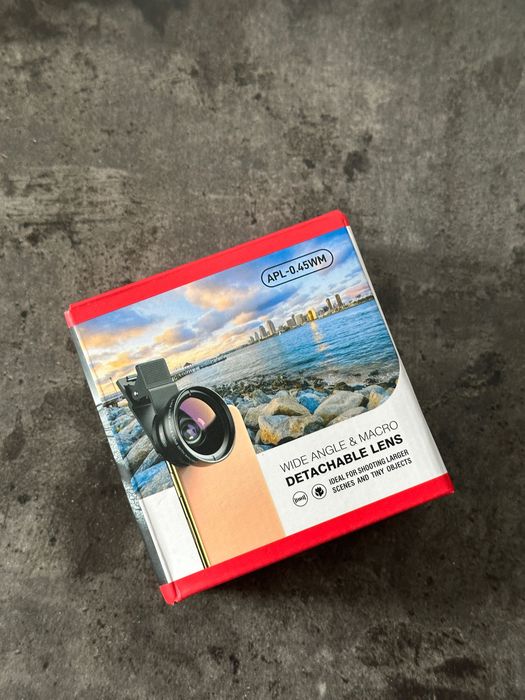 Apexel Лінза для телефону 2 в 1 - 0,45 WM Phone Lens (Ширококутна + Макро)