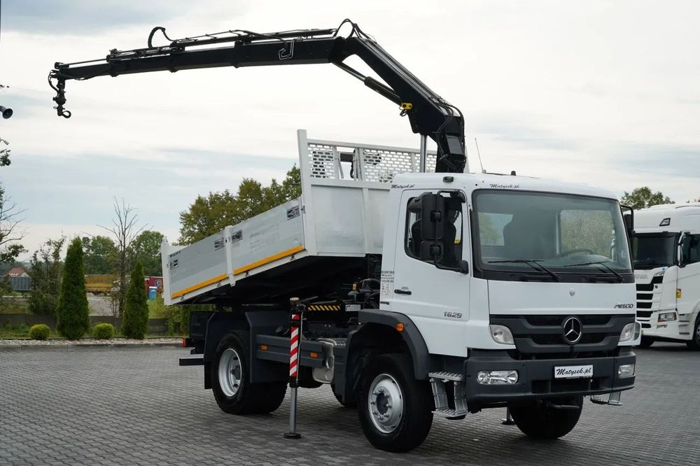 Mercedes-Benz ATEGO 1629 / 4x4 / WYWROTKA + HDS HIAB 111 B-3  / PILOT /  ROTATOR / WIDŁY DO PALET / MANUAL