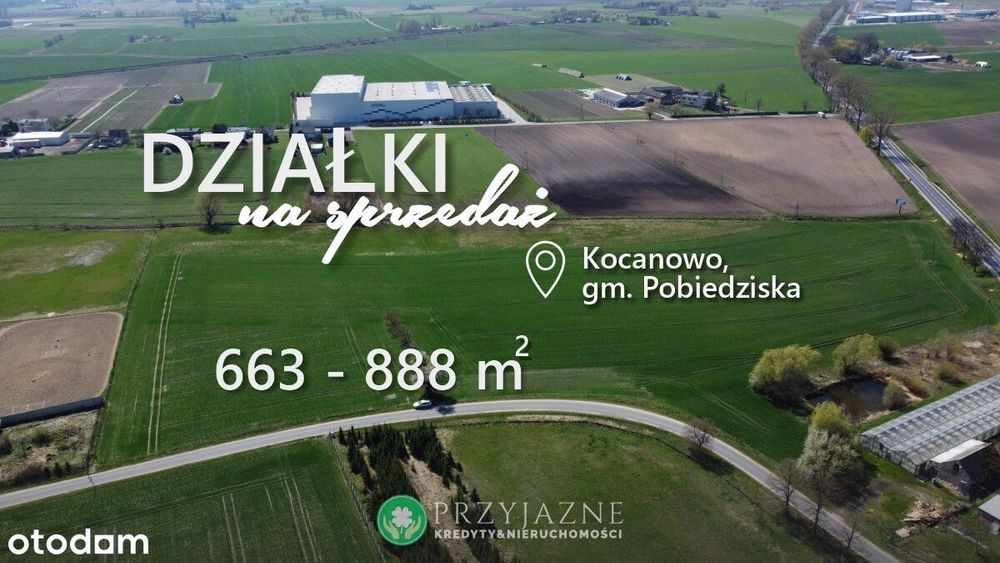 Urokliwe nieduże działki na sprzedaż - KOCANOWO - gm. Pobiedziska