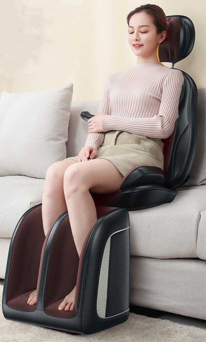 Массажная накидка на кресло массажёр подогрев шиацу всё тело масажер