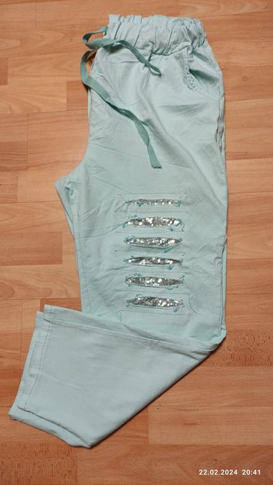 Letnie spodnie rayon, nylon,elastan 46/48
