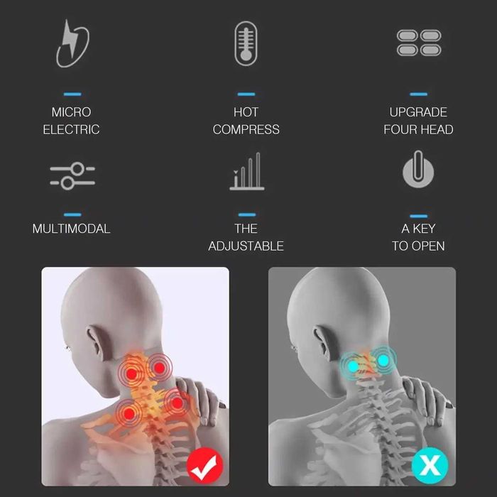Масажер для шиї, інтелектуальний масажер з функцією нагрівання