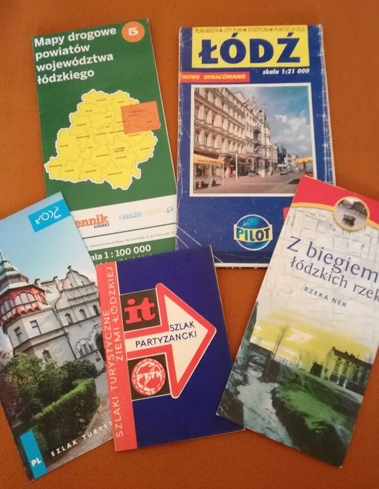 Mapa samochodowa Europa Południowa, Polski 1987r.Drogowa łódzkiego.