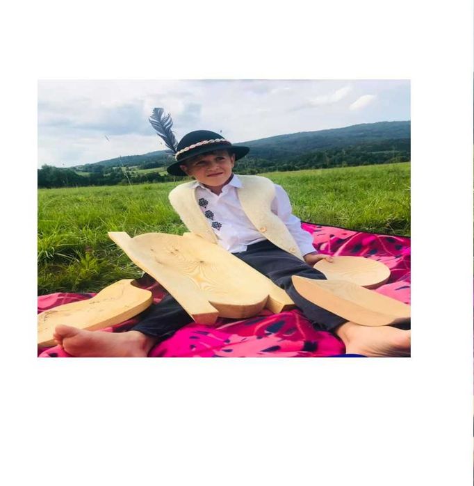 koryto drewniane cateringowe pojemne duże koryto weselne taca  70 cm