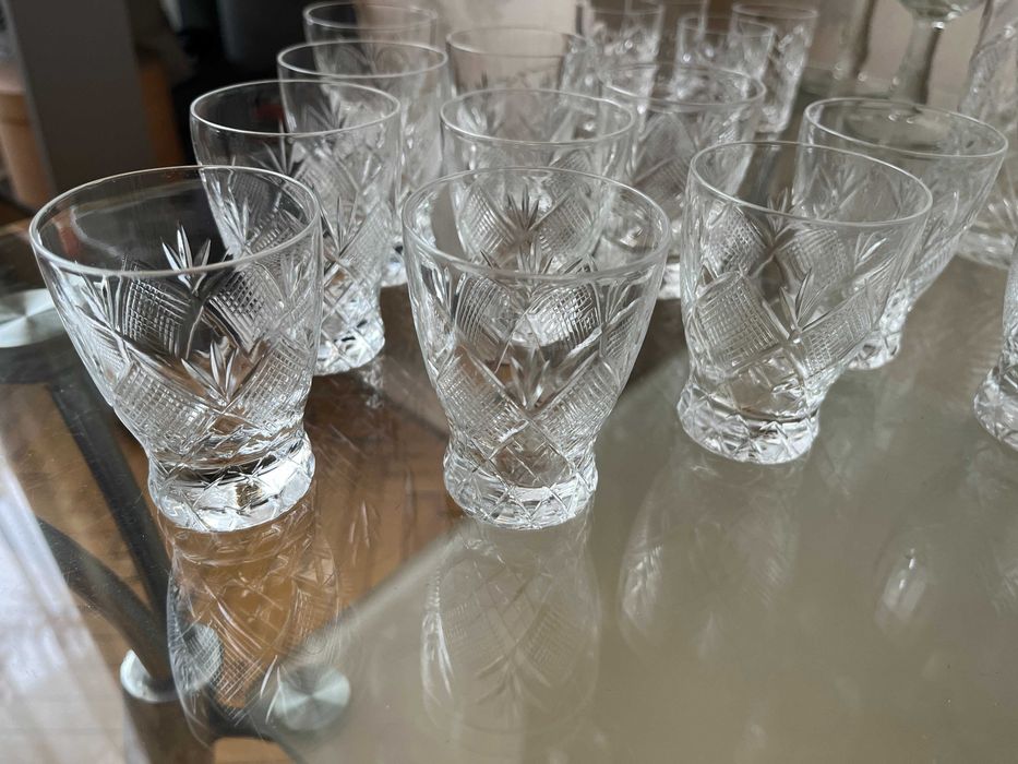 Хрустальные бокалы, рюмки,  СССР.