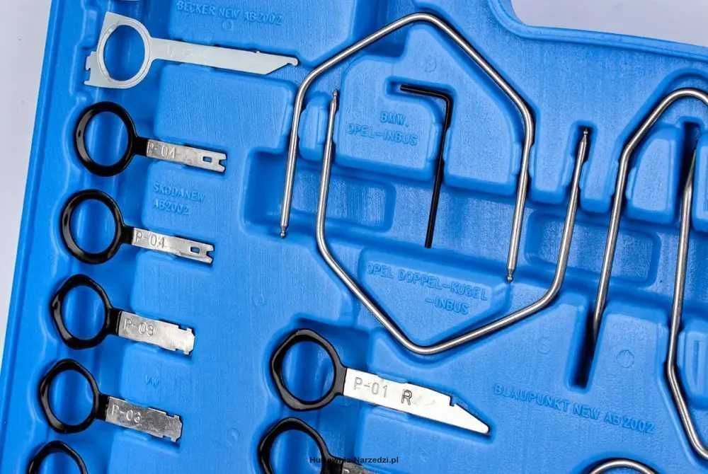 klucze do demontażu radia nawigacji 52-el. duży zestaw klucze do radia
