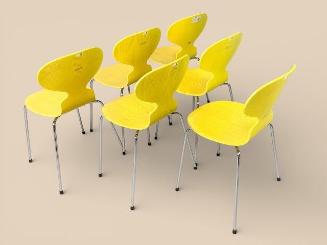 Zestaw 6 krzeseł „The Ant” (Model 3101) Arne Jacobsen Fritz Hansen NAJTANIEJ