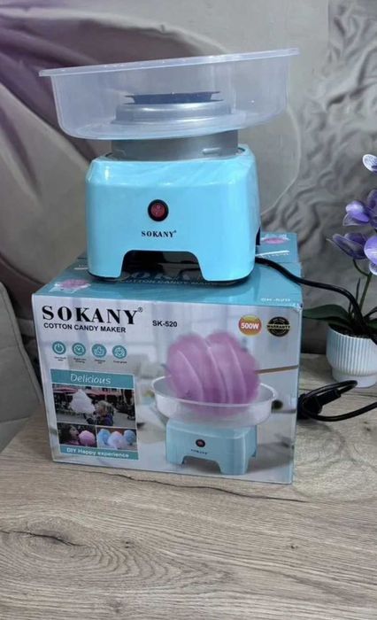 Апарат для цукрової вати машинка для цукрової вати 500w зелена