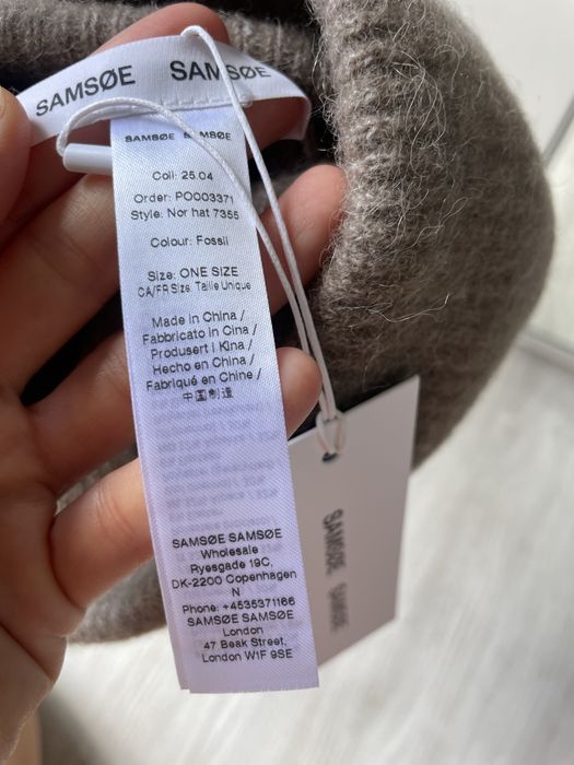 Nowa Wełniana czapka Samsoe Alpaka Merino