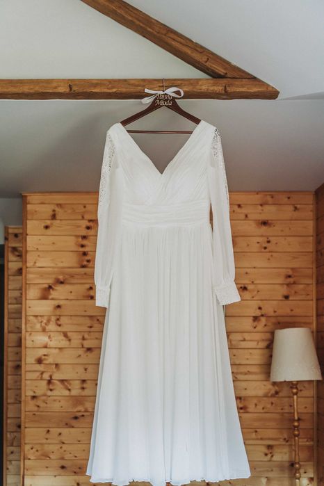 Piękna suknia ślubna Boho 160cm+6cm obcasa, 38/40