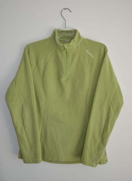 QUECHUA STRATERMIC markowa bluza polar damski zielona jak nowy S 36 38