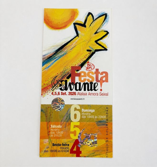 Bilhete para os três dias - FESTA DO AVANTE