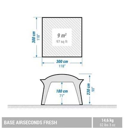 QUECHUA Avançado / Tenda Insuflável de Campismo  + Bomba Manual Campismo -  QUECHUA