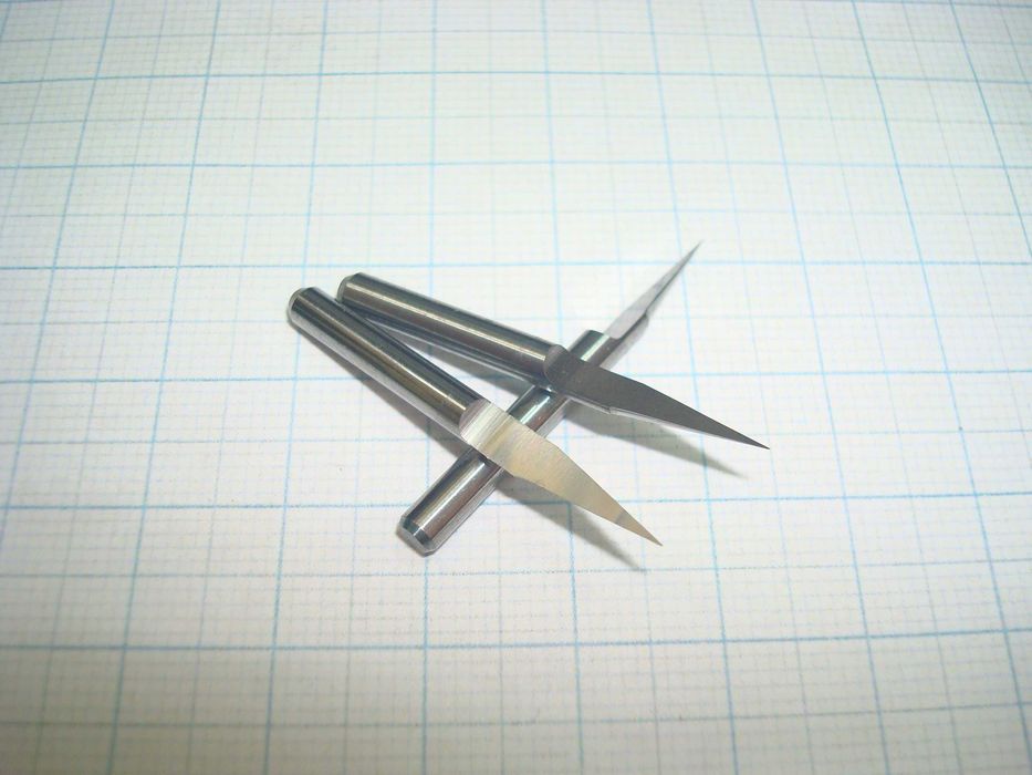 Гравер твердосплавний конічний V-типу перо по воску, дереву та металу