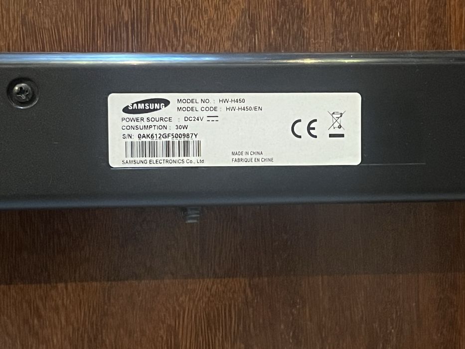 Soundbar / Barra de Som 2.1 Samsung HW-H450 com subwoofer PS-WH450