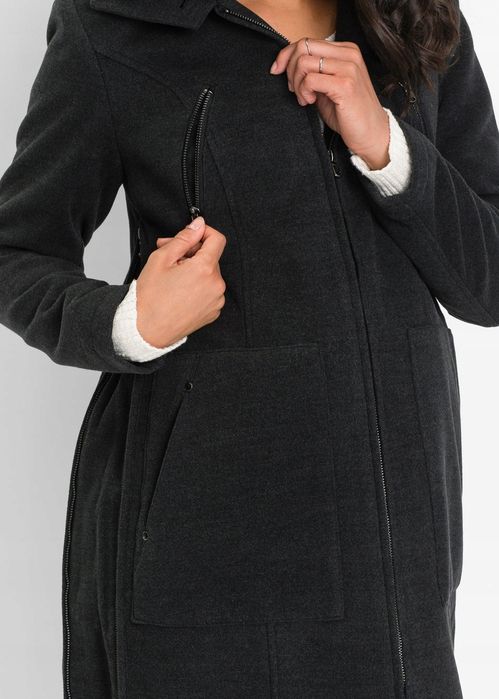 B.P.C płaszcz ciążowy z panelem dla dziecka szary 34.