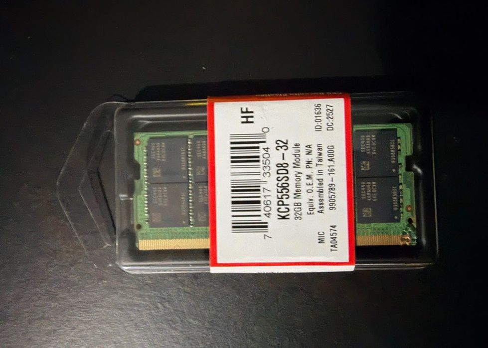 Kingston 32GB DDR5 5600MHz para Portátil/ Notebook - Novo Lacrado