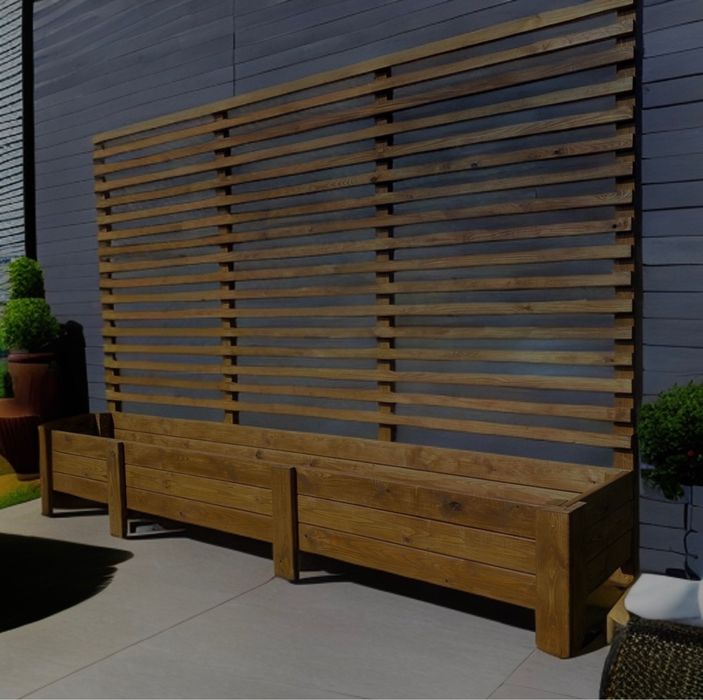 Pergola/ścianka z donicami