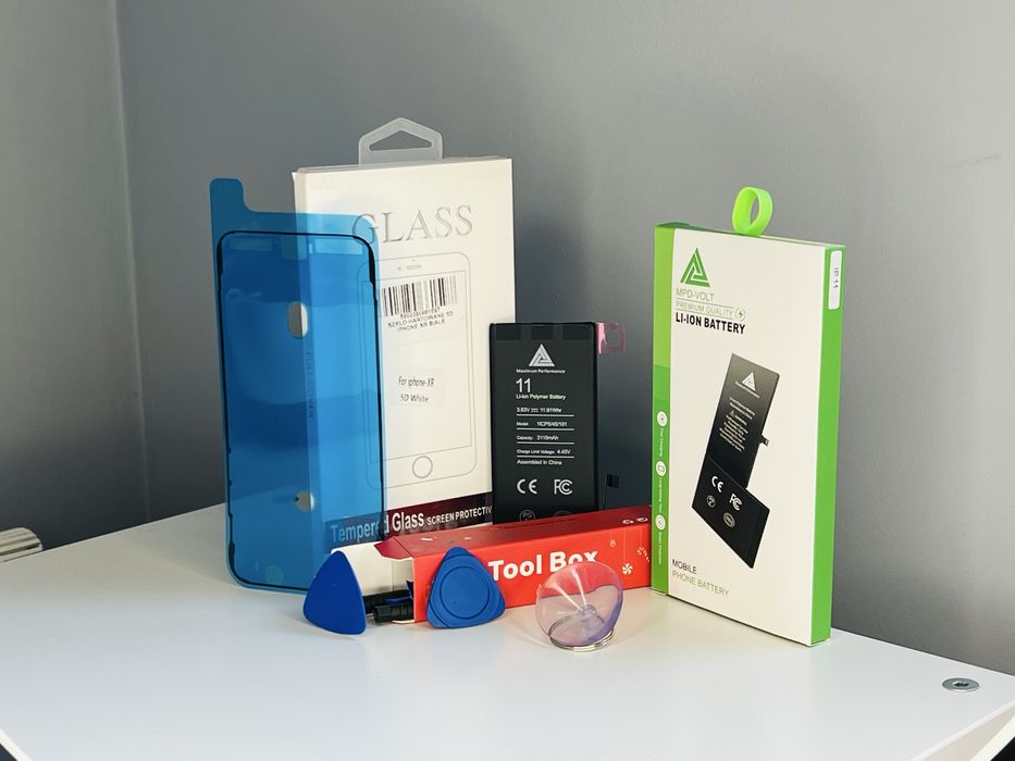 NOWY ZESTAW Bateria iPhone 11 + Narzędzia Klej Uszczelka Szkło GRATIS
