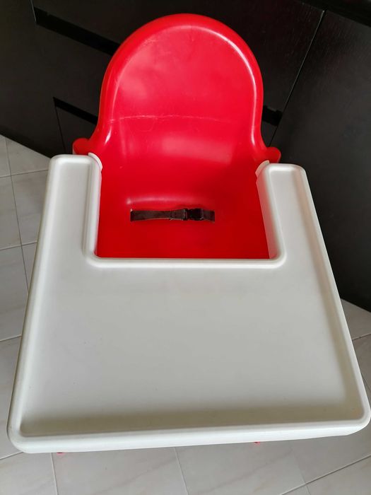 Cadeira de Refeição Alimentação com Tabuleiro, cinto e Almofada