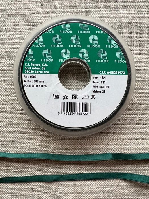 Fita de Cetim; 6mm; rolo de 25m; 3,75€/rolo