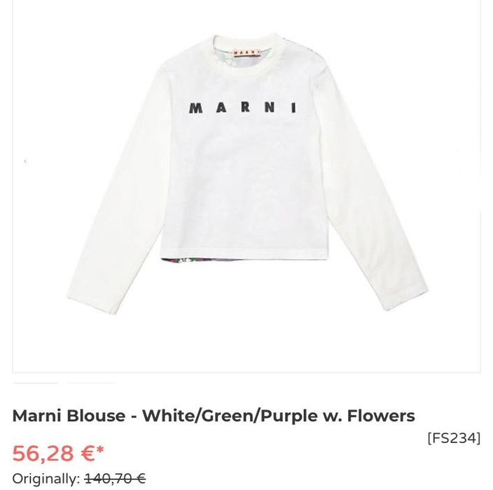 Лонгслив Marni можна комплектом