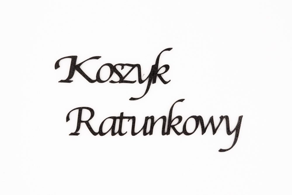 Ślubny Napis dekor Koszyk Ratunkowy Druk 3D