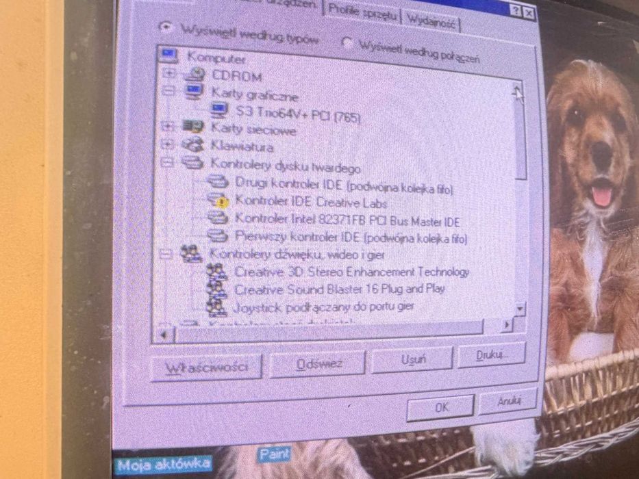 Retro komputer Pentium 133 MHz Windows 98 + CRT + Sound Blaster 16 KOMPLET