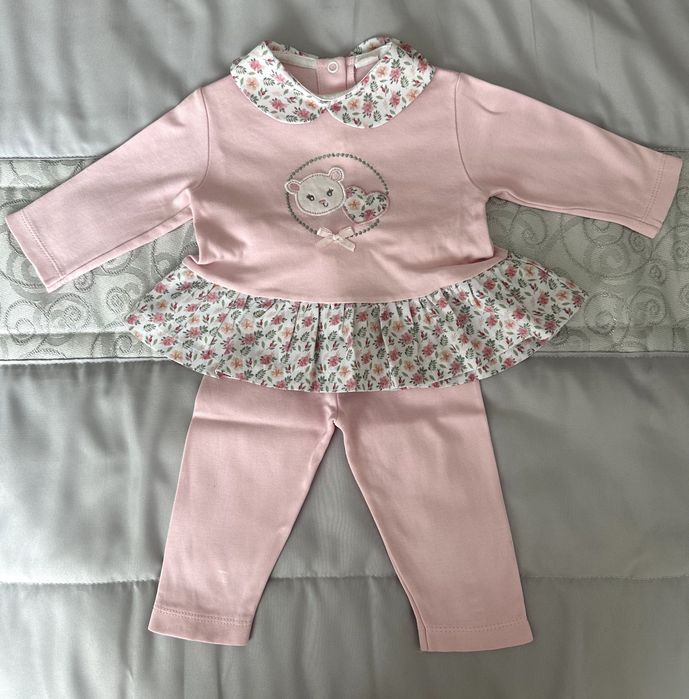 Pink Floral Baby Suit 6M NEW