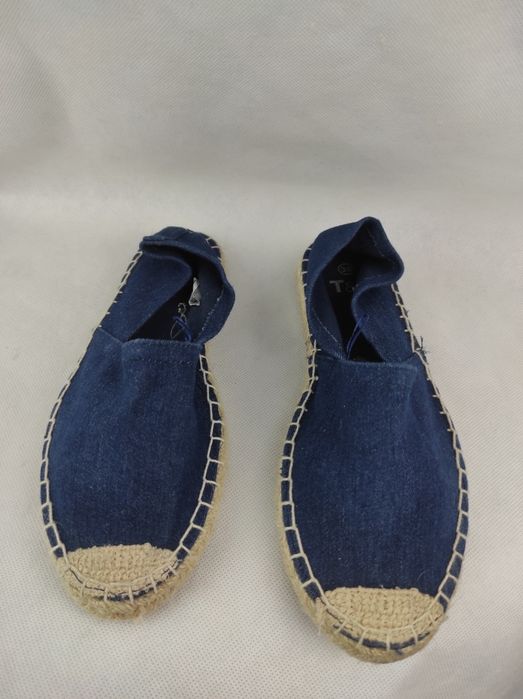 NOWE Damskie niebieskie sandały espadryle rozmiar 37