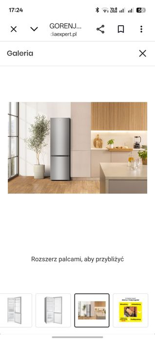 ŚLĄSKIE - NOWA Duża Lodówka GORENJE RK58DPS4I 180cm Srebrna