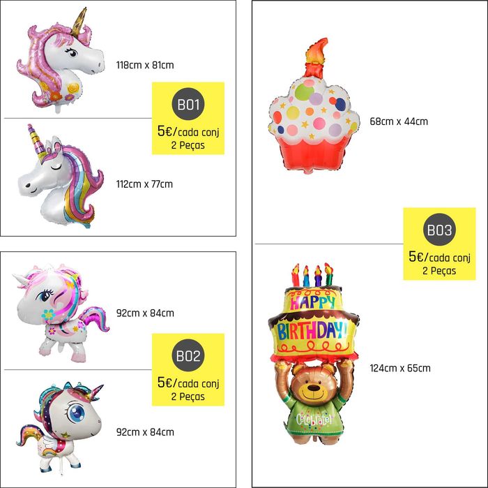 Balões de decoração de festas temáticas para crianças e adultos