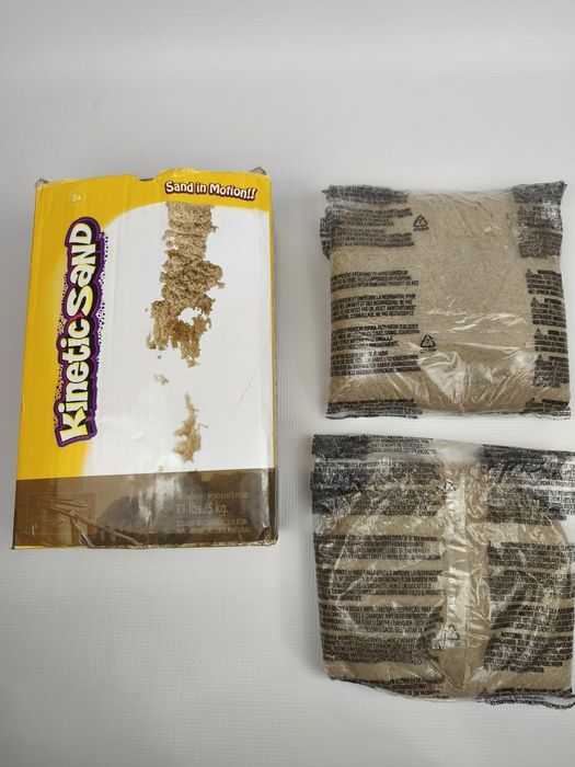 Brązowy Piasek kinetyczny plastyczny Kinetic Sand 5kg Brązowy plażowy naturalny kolor