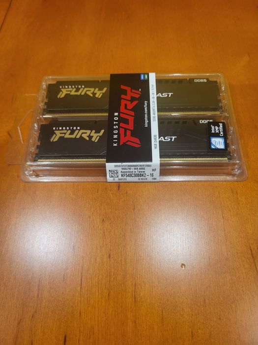 Pamięć RAM DDR5 16 GB Kingston Fury Beast 4800 MHz Zaplombowana