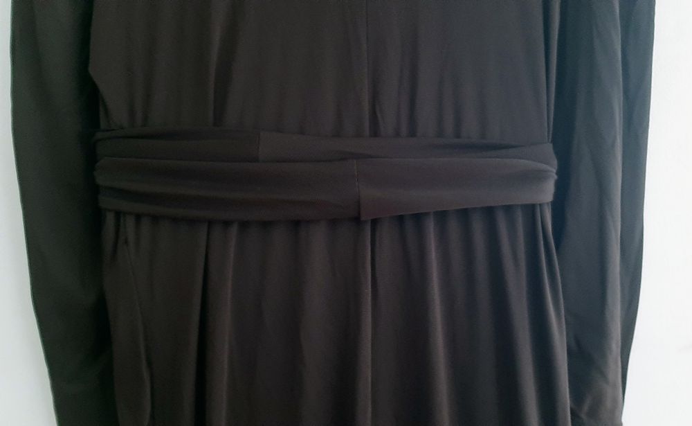 Vestido castanho, Tam. S, Mango