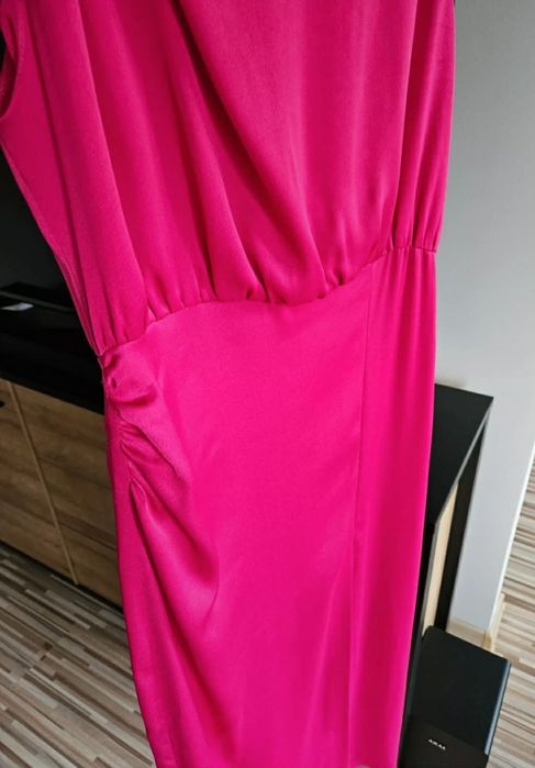 Sukienka satynowa midi maxi zara M