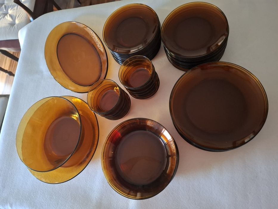Serviço de jantar Duralex castanho marron