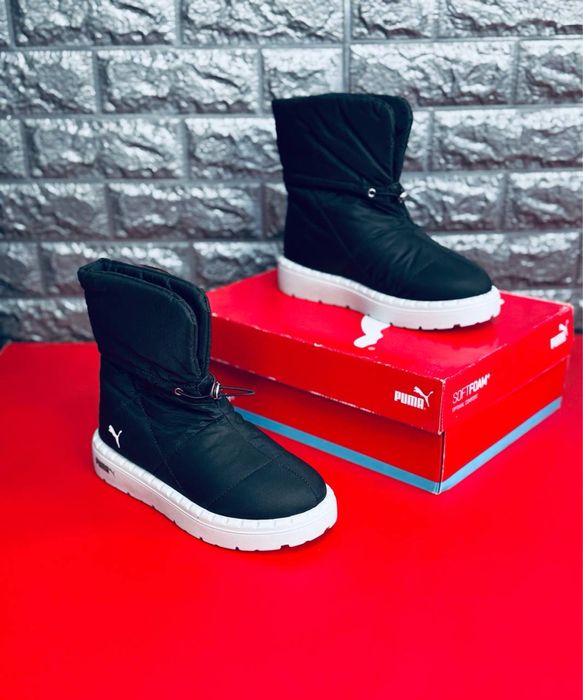 Дутики Puma женские теплые/ дутики плащевка с мехом пума